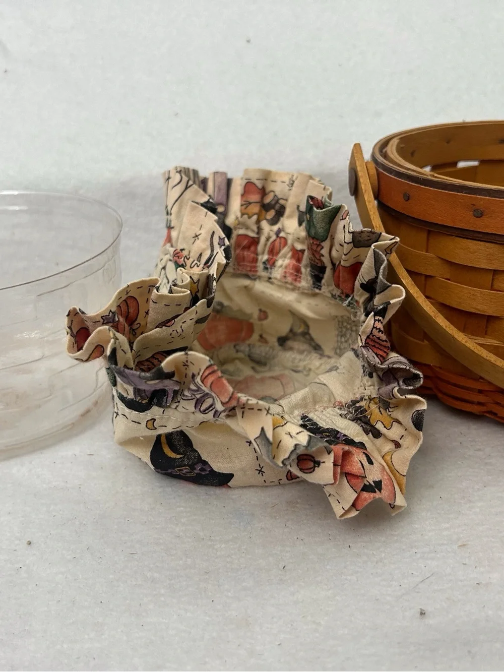 Longaberger 1997 Small Pumpkin Basket with Halloween Liner